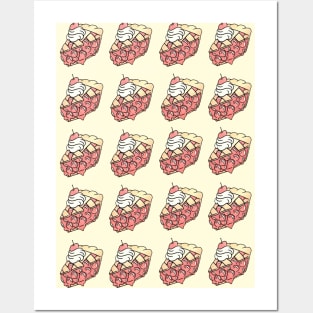 Cherry Pie Pattern Retro Posters and Art